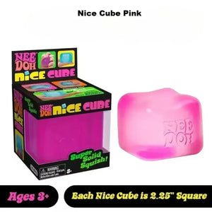 Schylling NeeDoh Nice Cube Nice-Sicle Squishy Fidget Toy, Sensory Stress Relief Squeeze Cube for Kids and Adults