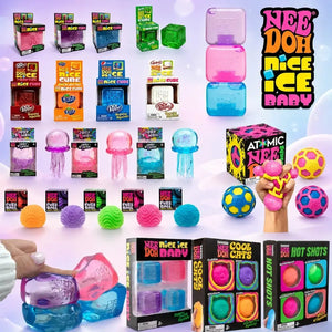 Schylling NeeDoh Nice Cube Nice-Sicle Squishy Fidget Toy, Sensory Stress Relief Squeeze Cube for Kids and Adults