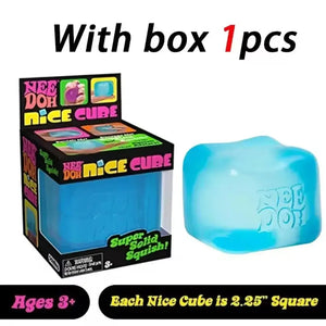 Schylling NeeDoh Nice Cube Squishy Fidget Toy, Soft Sensory Stress Relief Squeeze
