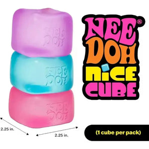 Schylling NeeDoh Nice Cube Squishy Fidget Toy, Soft Sensory Stress Relief Squeeze