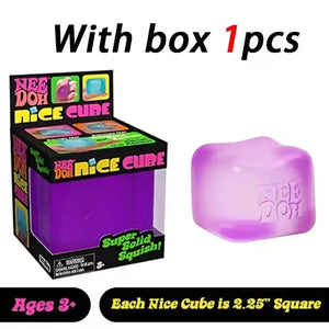 Schylling NeeDoh Nice Cube Squishy Fidget Toy, Soft Sensory Stress Relief Squeeze