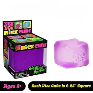 Schylling NeeDoh Nice Cube Stress Relief Toy, Soft Sensory Fidget Block for Kids and Adults