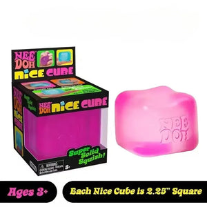 Schylling NeeDoh Nice Cube Stress Relief Toy, Soft Sensory Fidget Block for Kids and Adults