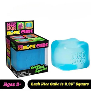 Schylling NeeDoh Nice Cube Stress Relief Toy, Soft Sensory Fidget Block for Kids and Adults