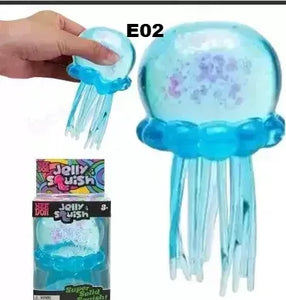 Schylling NeeDoh Squishy Fidget Toy, Slow Rebound Sensory Toy, Popsicle Jellyfish Ice Cube or Fuzz Ball for Kids and Adults