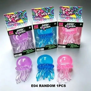 Schylling NeeDoh Squishy Fidget Toy, Slow Rebound Sensory Toy, Popsicle Jellyfish Ice Cube or Fuzz Ball for Kids and Adults