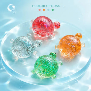 Sea Turtle Squishy Fidget Toy, 7cm Soft TPR Sensory Stress Relief Squeeze Ball, Multicolor