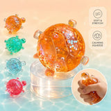 Sea Turtle Squishy Fidget Toy, 7cm Soft TPR Sensory Stress Relief Squeeze Ball, Multicolor