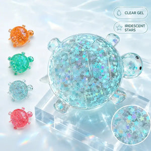 Sea Turtle Squishy Fidget Toy, 7cm Soft TPR Sensory Stress Relief Squeeze Ball, Multicolor