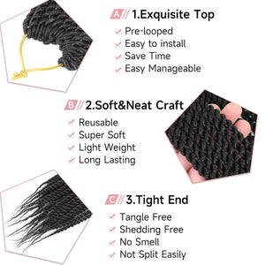 Senegalese Twist Synthetic Crochet Hair 14"-18" Pretwisted Short Crochet Hair 20 Strands