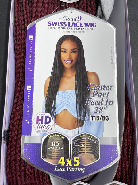 Center Part Lace Closure Braided Wig with Baby Hairs – Diva By QB