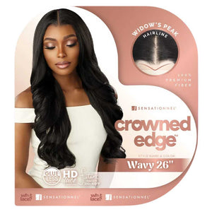 Sensationnel Crowned Edge Synthetic HD Lace Front Wig - Wavy 26"