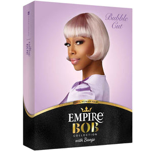 Sensationnel Empire Bob with Bangs Human Hair Wig - Bubble Cut