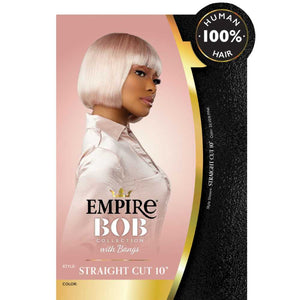 Sensationnel Empire Bob with Bangs Human Hair Wig - Straight Cut 10