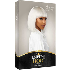 Sensationnel Empire Bob with Bangs Human Hair Wig - Straight Cut 12