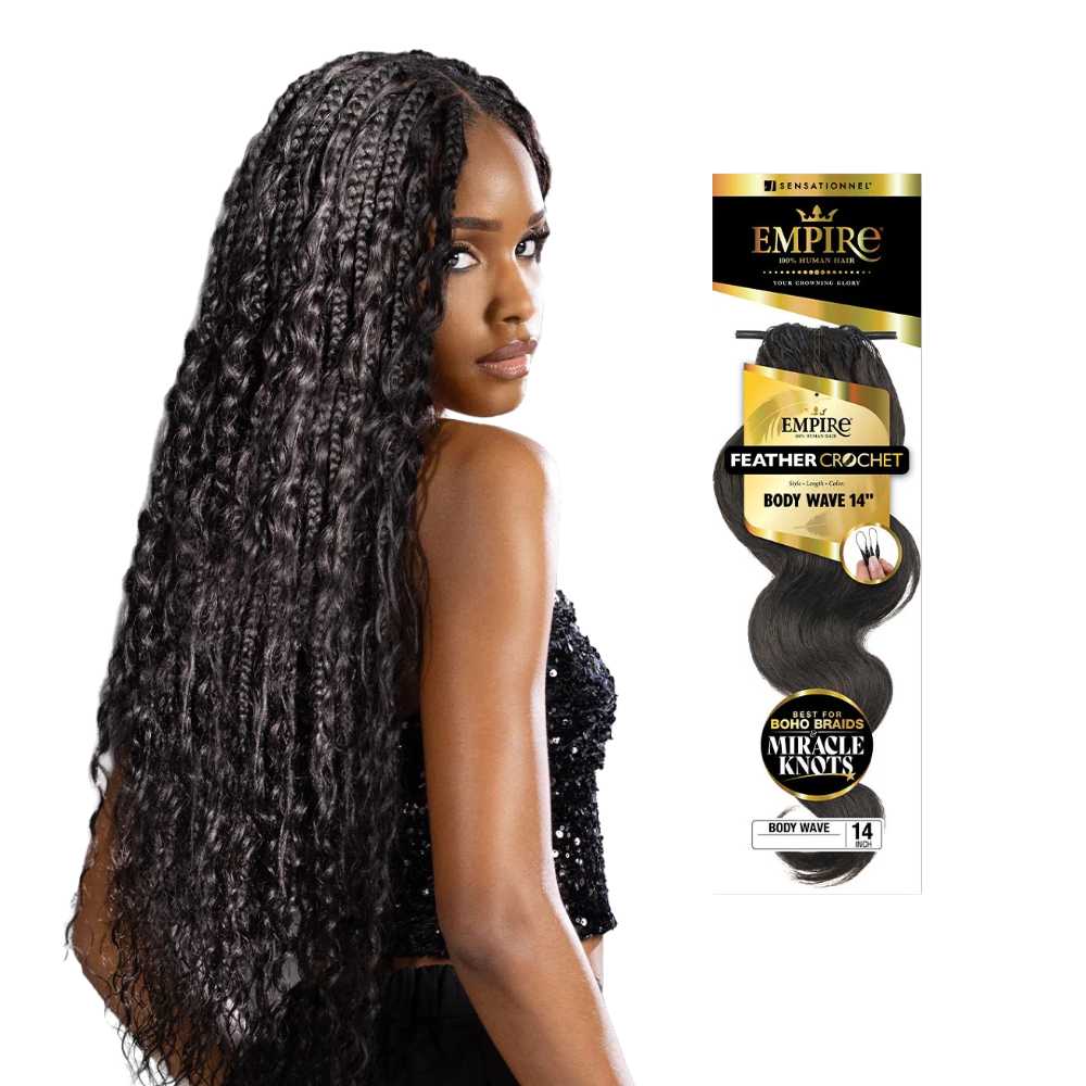 Sensationnel Empire Human Hair Feather Crochet - Body Wave