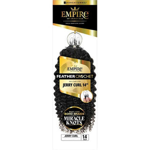 Sensationnel Empire Human Hair Feather Crochet - Jerry Curl