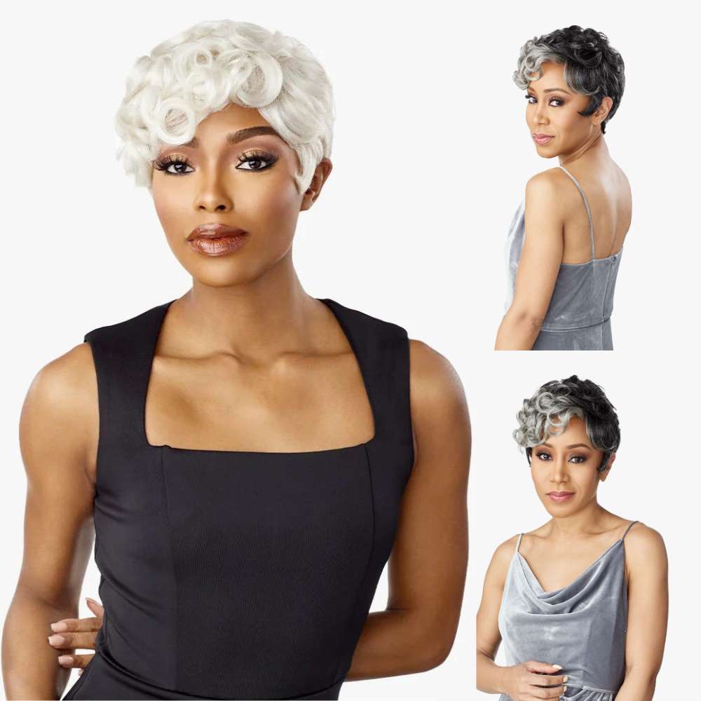 Sensationnel Empire Salt & Pepper Human Hair Wig - Flora