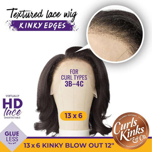 Sensationnel Kinky Edges 13x6 HD Lace Wig - Kinky Blow Out 12"