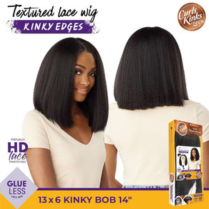 Sensationnel Kinky Edges 13x6 HD Lace Wig - Kinky Bob 14"