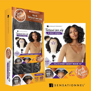 Sensationnel Kinky Edges 13x6 HD Lace Wig - Kinky Body Wave 14"