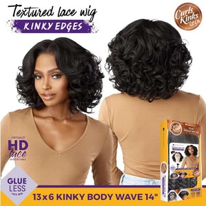 Sensationnel Kinky Edges 13x6 HD Lace Wig - Kinky Body Wave 14"