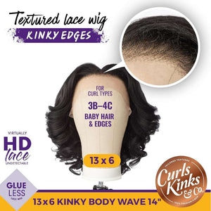 Sensationnel Kinky Edges 13x6 HD Lace Wig - Kinky Body Wave 14"