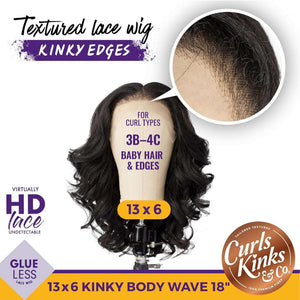 Sensationnel Kinky Edges 13x6 HD Lace Wig - Kinky Body Wave 18"