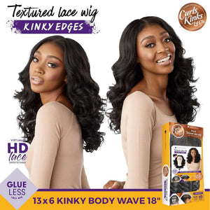 Sensationnel Kinky Edges 13x6 HD Lace Wig - Kinky Body Wave 18"