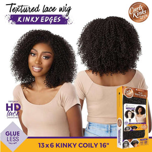 Sensationnel Kinky Edges 13x6 HD Lace Wig - Kinky Coily 16"