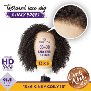 Sensationnel Kinky Edges 13x6 HD Lace Wig - Kinky Coily 16"