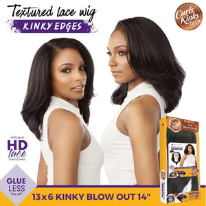 Sensationnel Kinky Edges 13x6 HD Lace Wig - Kinky Layered Blow Out 14"