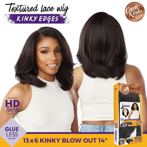 Sensationnel Kinky Edges 13x6 HD Lace Wig - Kinky Layered Blow Out 14"