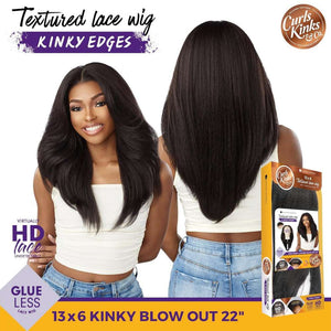 Sensationnel Kinky Edges 13x6 HD Lace Wig - Kinky Layered Blow Out 22"