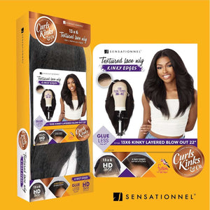 Sensationnel Kinky Edges 13x6 HD Lace Wig - Kinky Layered Blow Out 22"