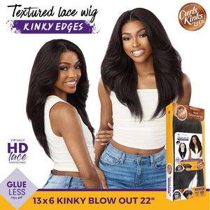 Sensationnel Kinky Edges 13x6 HD Lace Wig - Kinky Layered Blow Out 22"