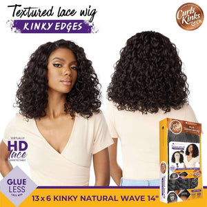 Sensationnel Kinky Edges 13x6 HD Lace Wig - Kinky Natural Wave 14"