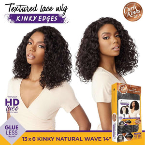 Sensationnel Kinky Edges 13x6 HD Lace Wig - Kinky Natural Wave 14"