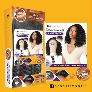 Sensationnel Kinky Edges 13x6 HD Lace Wig - Kinky Natural Wave 14"