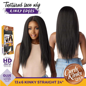 Sensationnel Kinky Edges 13x6 HD Lace Wig - Kinky Straight 24"