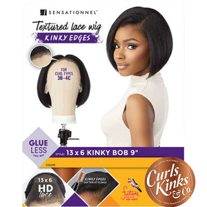 Sensationnel Kinky Edges Synthetic 13x6 HD Lace Wig - Kinky Bob 9"