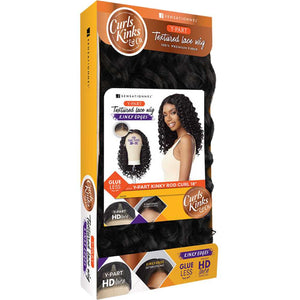 Sensationnel Kinky Edges Synthetic Y-Part HD Lace Wig - Kinky Rod Curl 18"