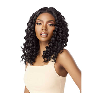 Sensationnel Kinky Edges Synthetic Y-Part HD Lace Wig - Kinky Rod Curl 18"