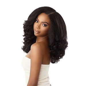 Sensationnel Kinky Edges Synthetic Y-Part HD Lace Wig - Kinky Roller Set 16"