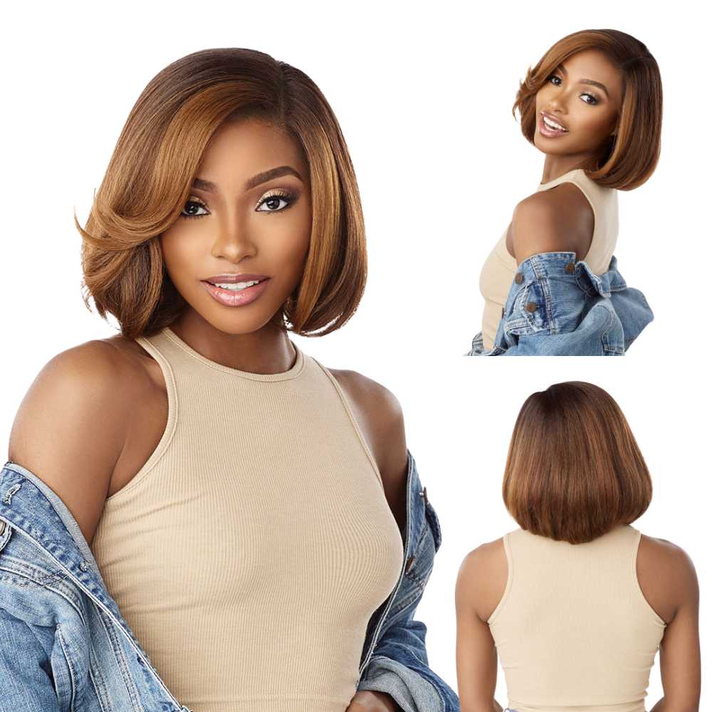 Sensationnel Kinky Edges Textured Lace Wig - Y-Part Kinky Chic Bob 12"