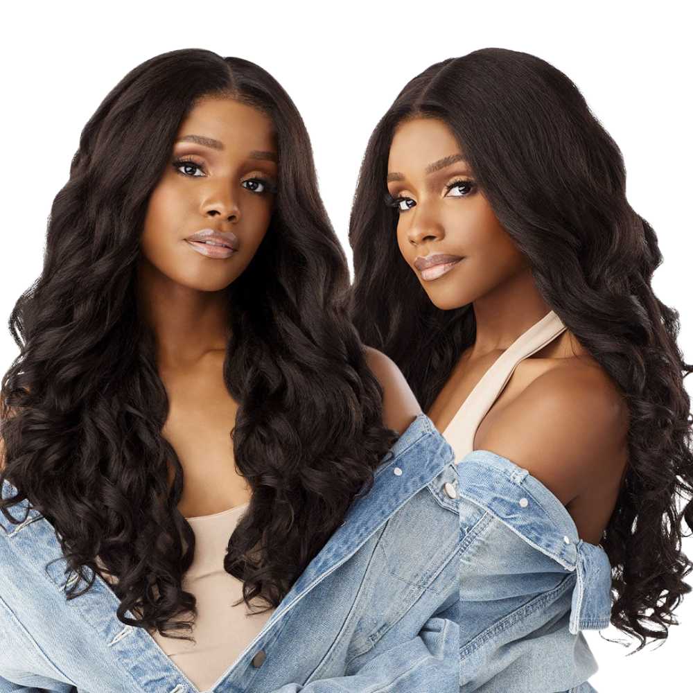 Sensationnel Kinky Edges Textured Lace Wig - Y-Part Kinky Loose Spiral 24"