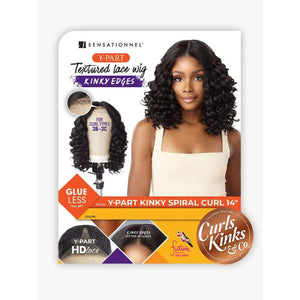 Sensationnel Kinky Edges Textured Lace Wig - Y-Part Kinky Spiral Curl 14"