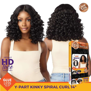 Sensationnel Kinky Edges Textured Lace Wig - Y-Part Kinky Spiral Curl 14"