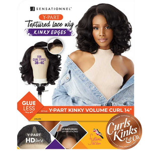 Sensationnel Kinky Edges Textured Lace Wig - Y-Part Kinky Volume Curl 14"