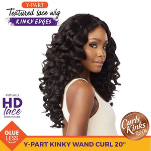 Sensationnel Kinky Edges Textured Lace Wig - Y-Part Kinky Wand Curl 20"